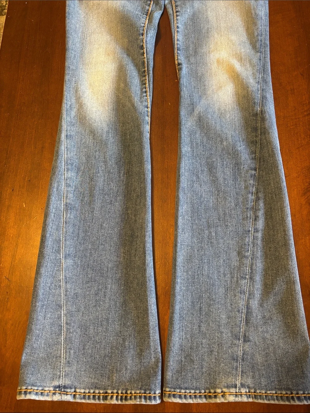 TRUE RELIGION BECCA Twisted Seam Light Blue Boot Cut Size 25 Jeans (L-133) - Picture 10 of 14